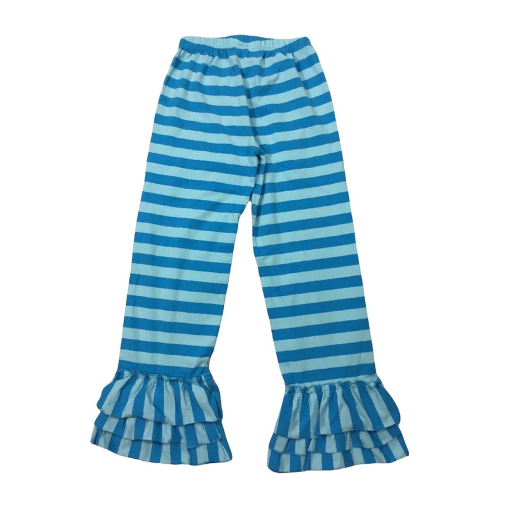 Southern Tots Stripe Triple Ruffle Hem Knit Pants